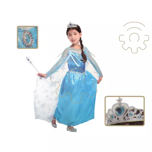 Robe Déguisement Costume Reine Neiges Frozen Elsa Fille Princesse Noel  xab06