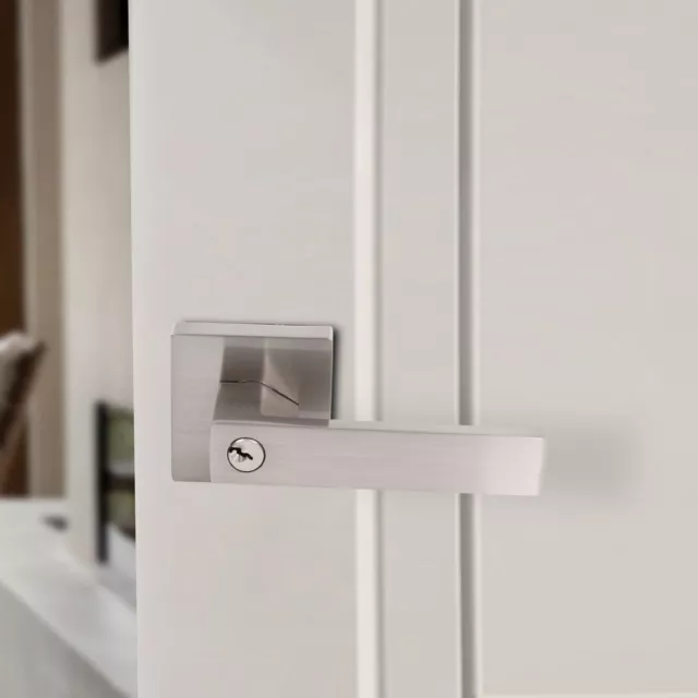 5x Door Lever Privacy  Handle Interior Square Knobs Keyed Lock