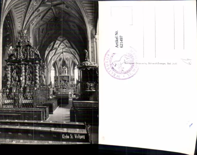 621497,Foto Ak Sankt Wolfgang im Salzkammergut Kirche Innenansicht