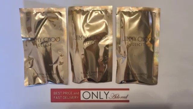 3 x Jimmy Choo ILLICIT 2ml Eau de parfum intense SPRAY samples *NEW*