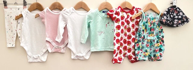 Pacchetto di abbigliamento per bambine età 0-3 mesi M&S Tu F&F Primark