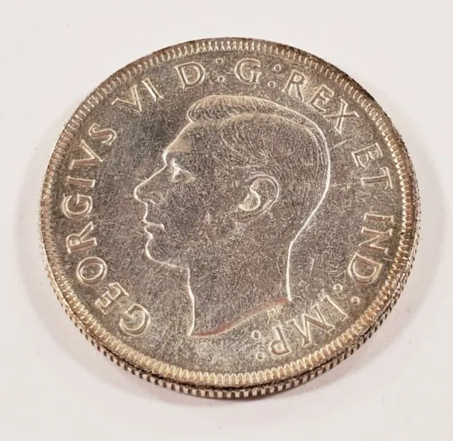 1937 S $1 Plateado Canadá Dólar En Au Estado Doble "HP " Error Km#37