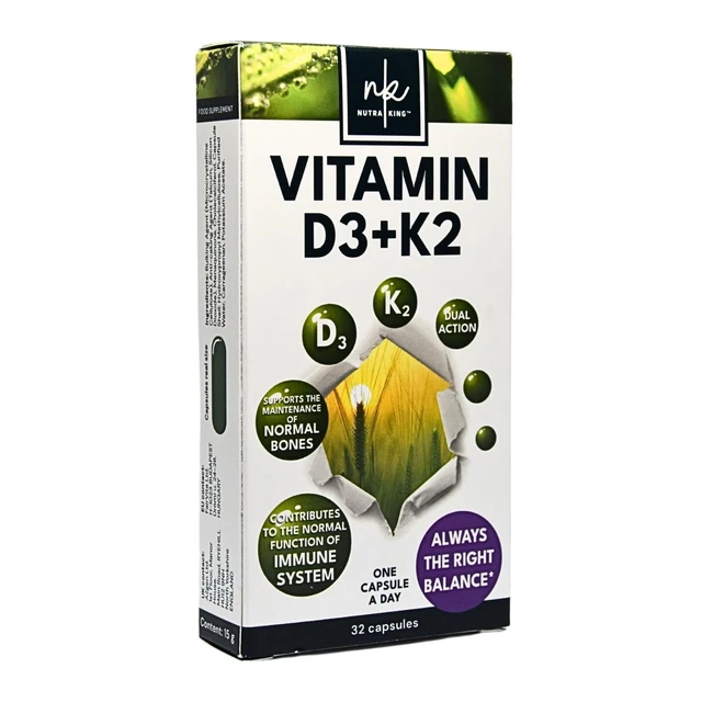 NUTRA KING VITAMIN D3+K2 Immune System Support,Joints, Skin & Muscles