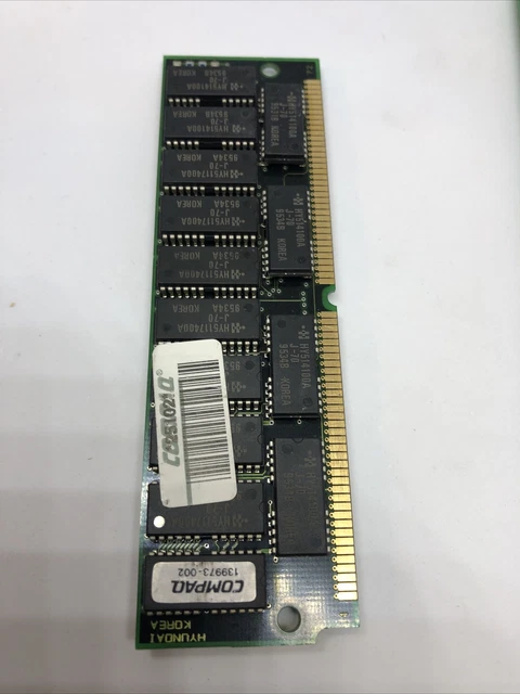 4 X 32MB 72-Pin FPM SIMM RAM Memory Modules - 128MB Total, 60ns Fast Page Parity (Used)
