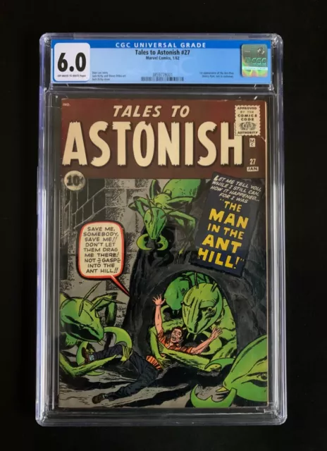 TALES TO ASTONISH #27  CGC 6.0 - OW/W Pages - 1st App. Ant-Man- EXCEL Registrati