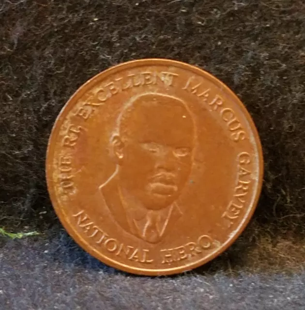 1995 Jamaica (Republic) 25 cents, Marcus Garvey, KM-167