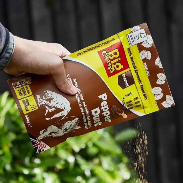 THE BIG CHEESE PEPPER DUST Cat and Dog Scatter Granules Lawn Protection Gardens