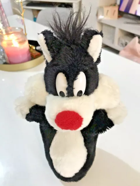 WARNER BROS. Characters 1990 SYLVESTER The Cat Plush Looney Tunes Hand Puppet