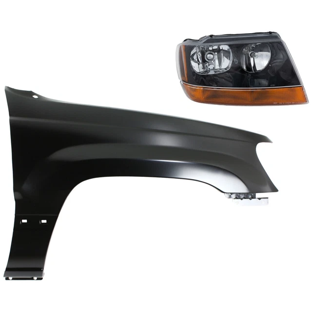 Headlight Driving Head light Headlamp Kit Passenger Right Side Hand for Jeep