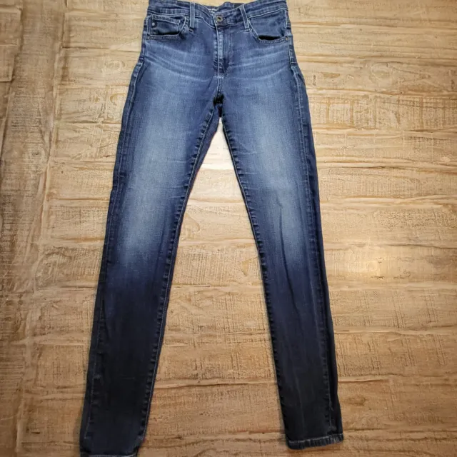 AG Adriano Goldschmied Farrah Skinny Ankle Jeans Sz 27 High Rise Dark Wash Denim