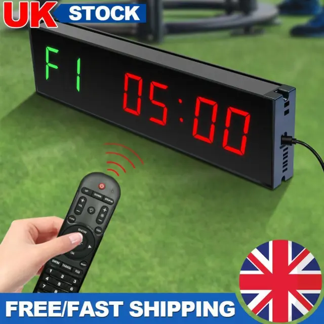 LED Digital Countdown Clock Wall Mounted Digital Timer for Competition Training