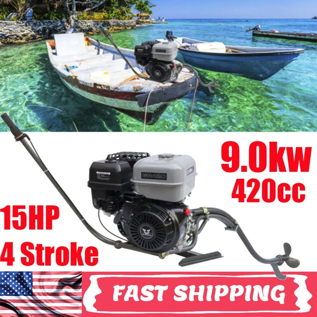 4 Stroke 15 HP Outboard Motor Fishing Boat Gasoline Engine 9.0kw+Bracket GB420