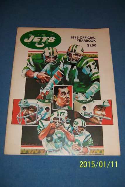 1975 NEW YORK JETS Yearbook JOE NAMATH Barzilausskas EMERSON BOOZER John RIGGINS