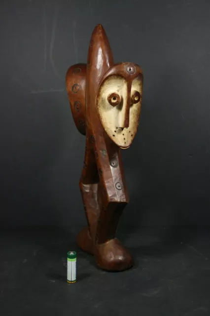African BWAMI 2 heads Initiation Figure, LEGA tribe, D.R. Congo TRIBAL ART