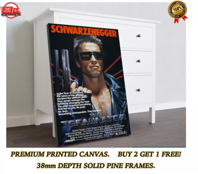 The Terminator Classic Movie Large CANVAS Art Print Gift A0 A1 A2 A3 A4