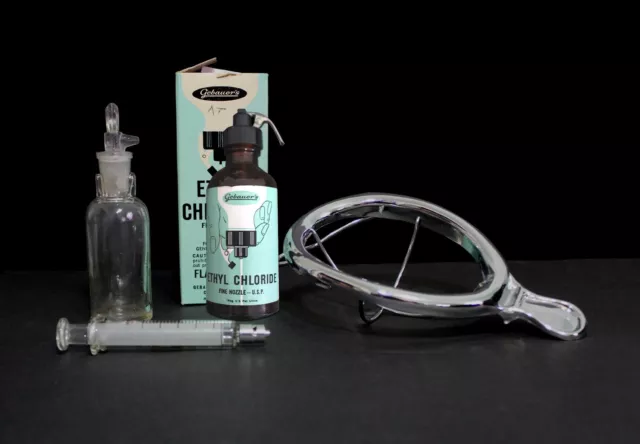 Vintage Anesthesia Group - Includes Collapsible Mask, Ethyl Chloride, Dropper!!!