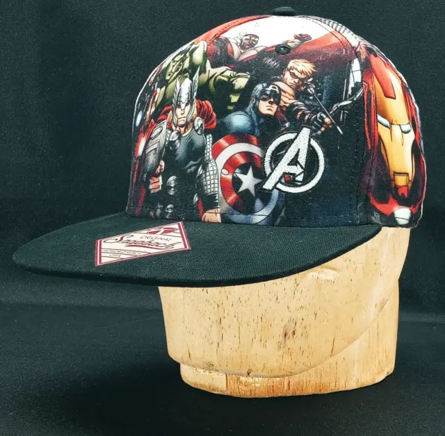 Marvel AVENGERS Original Snapback Hat Adjustable Baseball Cap w/ Sticker