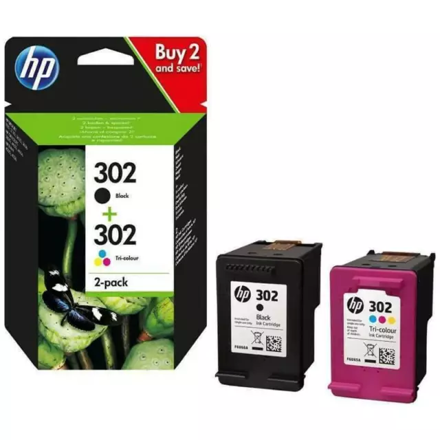 MULTIPACK ORIGINALE HP302 CARTUCCE NERO + COLORE  UFFICIALE HP cod. X4D37AE