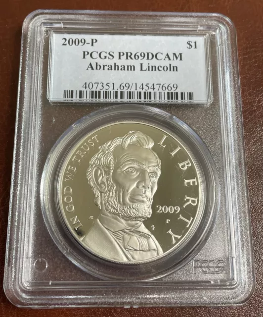 2009-P Abraham Lincoln PCGS PR 69 DCAM Proof Commemorative Silver Dollar