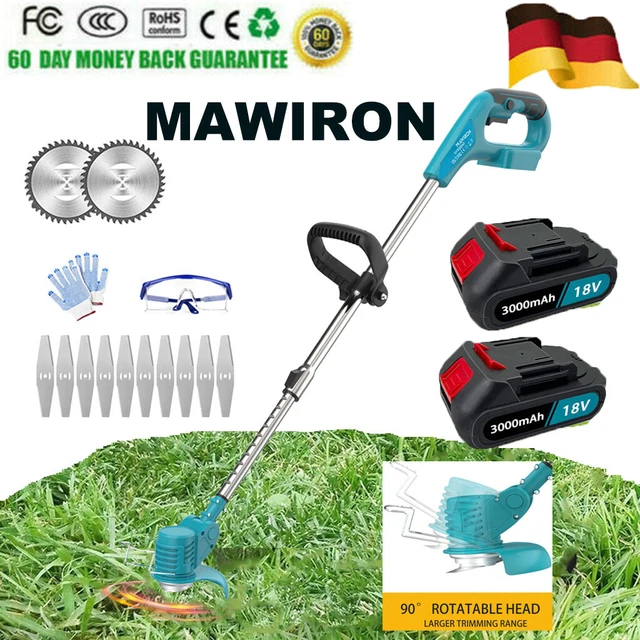1500W ELEKTRO AKKU Rasentrimmer Freischneider Motorsense Für Makita 18V