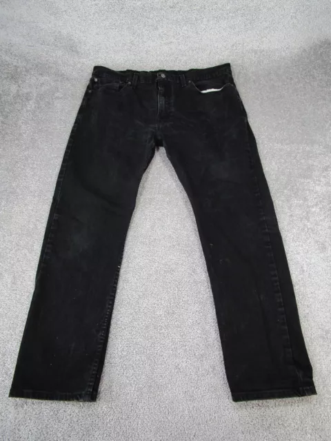 Levis 502 Jeans Mens 38 Black Denim Taper Fit 38X28