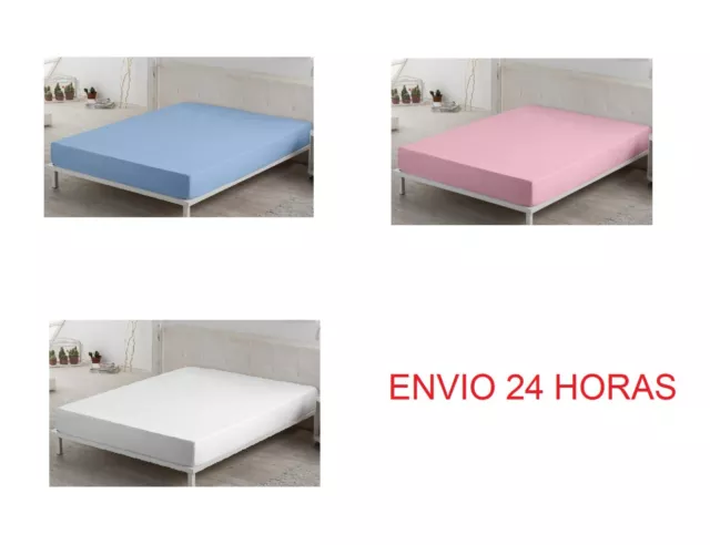 Sabana bajera ajustable ROSA AZUL BLANCO 90 105 135 150 cama Envio 24 h