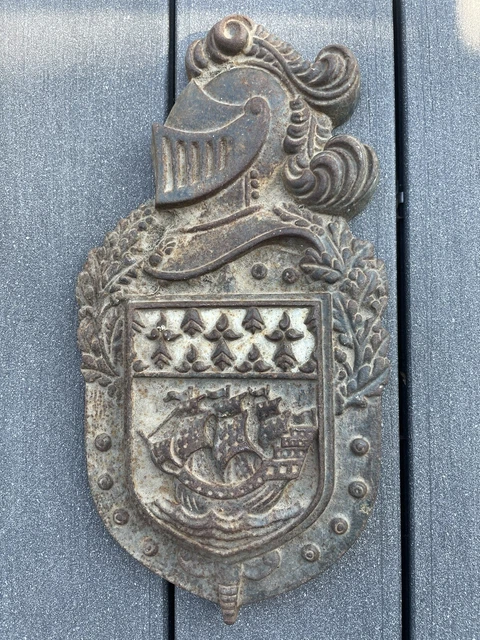 ancien-blason-en-fonte-armoiries-eur-25-00-picclick-fr