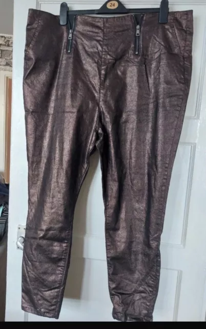 Simply Be Leather Like Leggings Size 26