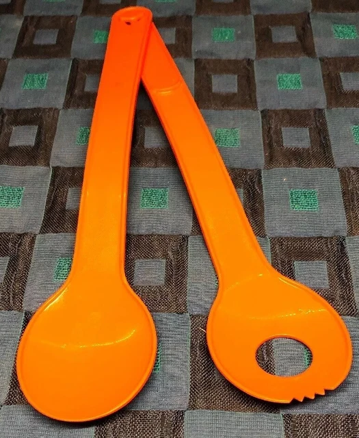 Lot D'ustensiles Tupperware Vintage Orange – Louche, écumoire, Pic, Cuillère