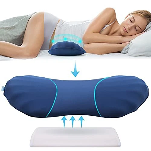 LUMBAR SUPPORT PILLOW Adjustable Sleeping Memory Foam Back Pain Relief RESTCL...