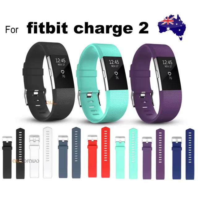 Fitbit Charge 2 Silicone Band Replacement Wristband Watch Strap Bracelet AUS