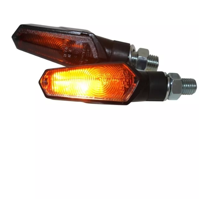 Halogen Mini-Blinker schwarz getönt universal für Motorrad Roller Quad