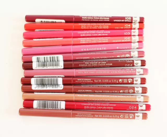 Rimmel Exaggerate Full Colour Lip Liner ~ CHOOSE YOUR SHADE New