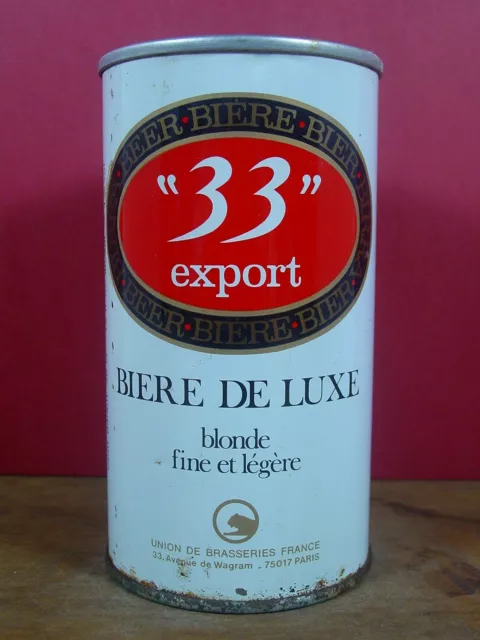 France! "33" EXPORT BIERE DE LUXE 12 oz PULL TAB BEER CAN