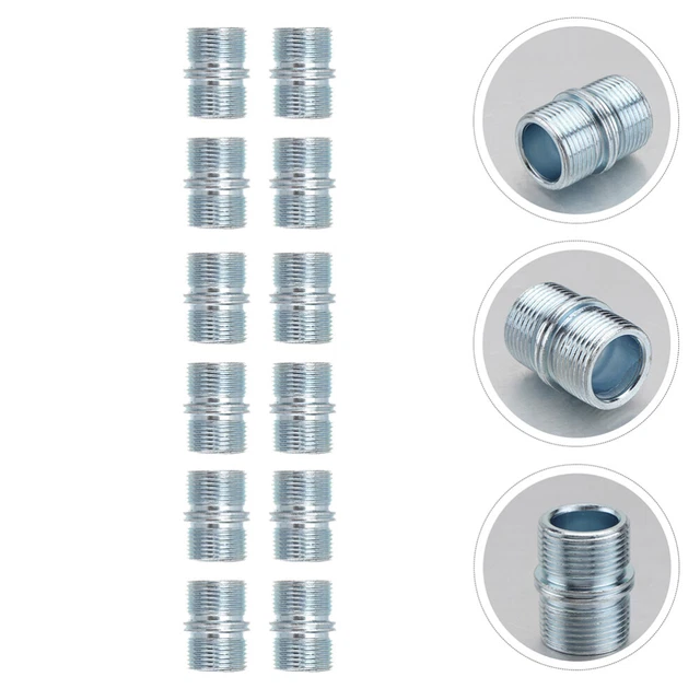 12 Pcs Anschlussmutter Stahl Mutter Für Doppelkopfverbinder Silver