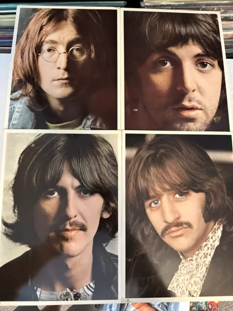 CIRCA 1968 THE BEATLES WHITE ALBUM PHOTOS. 7 3/4 x 11" VERSION. Complete set.