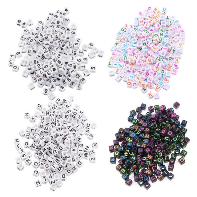 Anzahl Armband für Kinder 800 Stücke 6 mm DIY -Buchstabenperlen Alphabet Alphabe