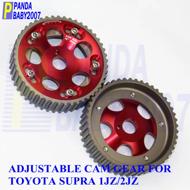 Adjustable Timing Gear Cam Gear Pulley For Toyota Supra Chaser 1JZ 2JZ GTE 2pcs