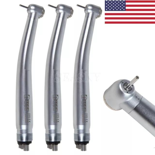 3xDental KAVO Style High Speed Push button handpiece w/ Quick Coupler 4H GB4 USA