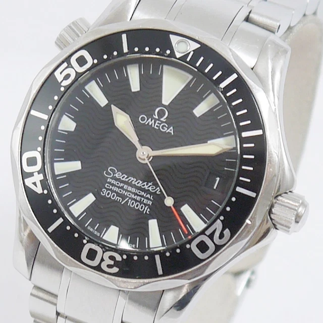 OMEGA Seamaster300 2252.50 Date Black Dial Automatic Boy's Watch Used Tested