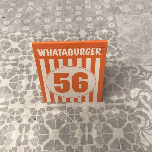 WHATABURGER TABLE TENT No. 56 Place CARD TEXAS HAMBURGER RESTAURANT #56