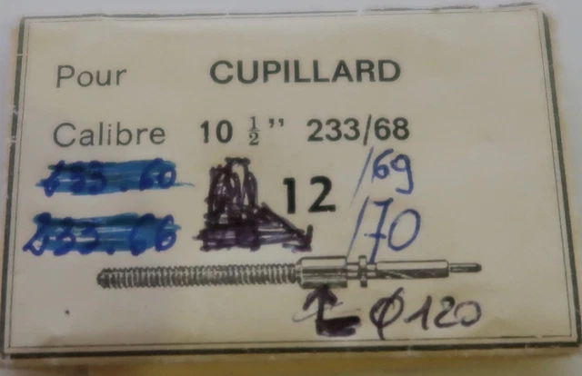 Tige De Remontoir Pour Montre Cupillard 233/60 - Pièce Neuve Sans étiquette