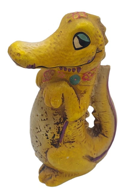 DRAGON COIN BANK Vintage 1970s 1980s Hallmark Hard Plastic with Plug 8" Unique