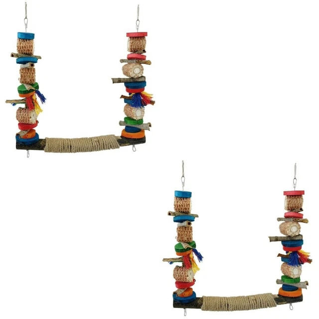 2x Nymphensittich Papagei Käfig Spielzeug Für Vogel Käfig Innen