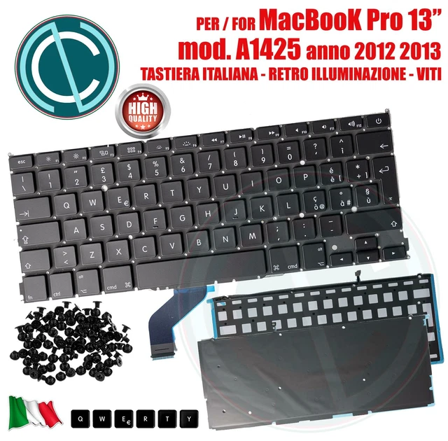 Tastiera Italiana Ita Apple Macbook Pro 13" Pollici A1425 2012 2013 Retina