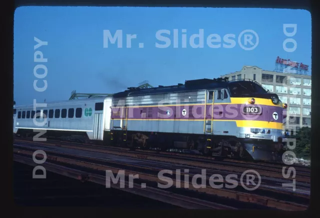 Original Slide MBTA Boston FP10 1103 W/GO Cars Action Boston MA 1981