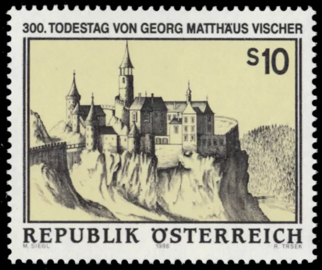 AUSTRIA 1701 - "Kollmitz Castle" by Georg Matthaus Vischer (pb84381)