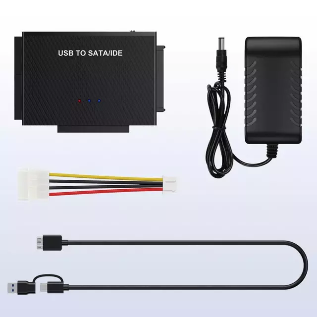 3 in 1 USB 3.0 to IDE SATA For Ultra Recovery Converter Adapter UK/US/EU/AU C O3 2