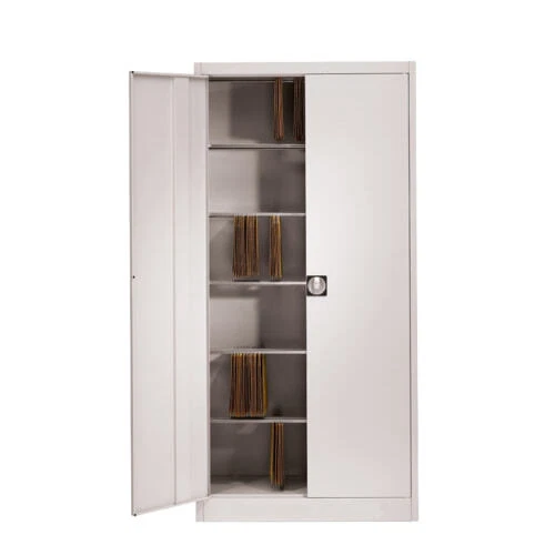 Flügeltürenschrank, 1950x950x420 mm, 6 Pendelstangen Zippel, Farbe grau
