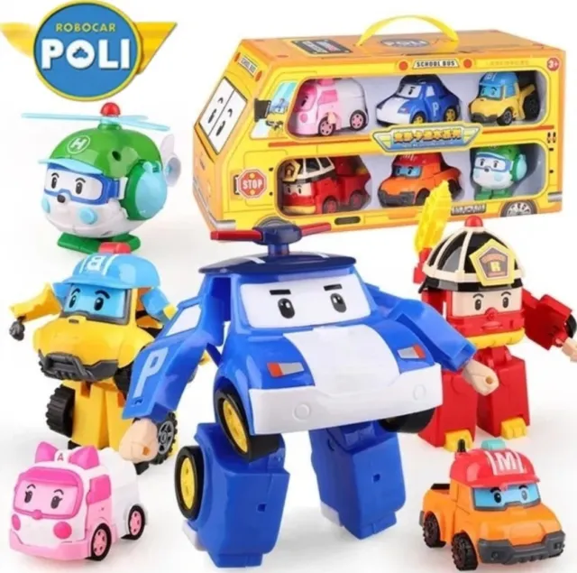 Robocar Poli Figurine Transformable En Véhicule Jouet Enfant Voiture Hélicoptère